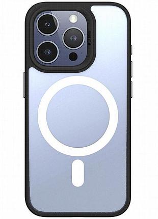 Tpu+pc чехол blueo skin friendly frosted with magnetic fit для apple iphone 14 pro max (6.7") черный / black