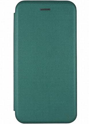 Кожаный чехол-книжка classy для xiaomi redmi 7 зеленый