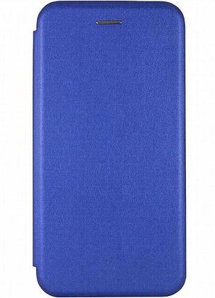 Кожаный чехол-книжка classy для motorola moto g14 синий