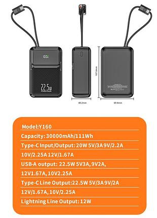 Умб power bank wuw. (with cable type-c+lightning) 8