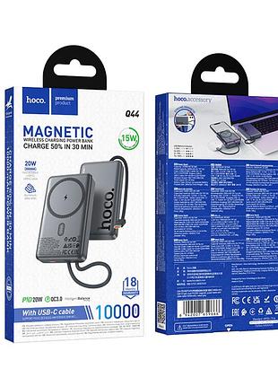 Умб power bank hoco origen dual з бездротовою зарядкою (with cable type-c)