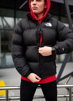 Куртка пуховик чоловіча зимова чорна the north face норд фейс m