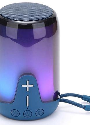 Bluetooth-колонка с rgb подсветкой, speakerphone, радио, blue