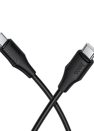 Кабель hoco bien silicone charging data cable c to c black ( )