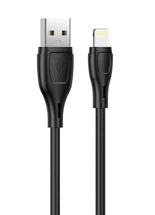 Кабель hoco ultimate silicone charging data cable for ip black ( )