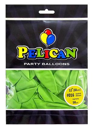 Латексные шарики "( ) пастель зеленое яблоко, pelican 50шт