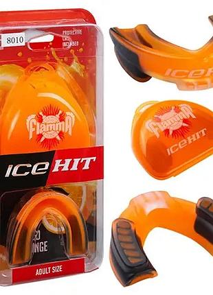 Капа боксерская односторонняя с запахом, в чехле flamma icehit adult, hc-8010