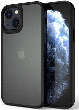 Tpu+pc чехол metal buttons для apple iphone 13 / 14 (6.1") черный / black