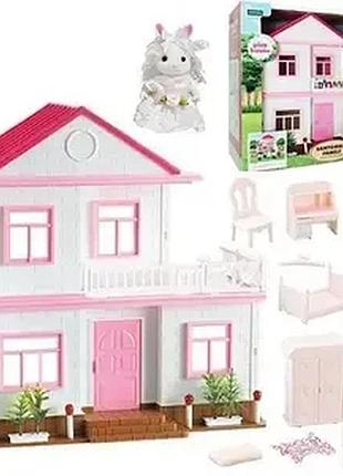 Домик игрушечный sentomele family s05 флоксовые зайки, игрушечный домик для кукол