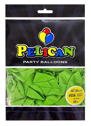 Латексные шарики "( ) пастель зеленое яблоко, pelican 50шт