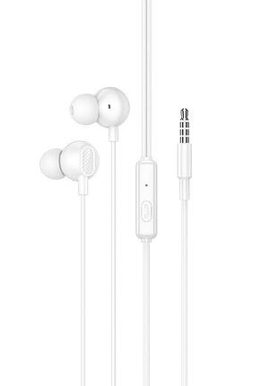 Навушники дротові hoco victory universal earphones with microphone (. ) white ( )