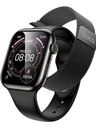 Смарт-годинник hoco. mah. smart watch(call version) black ( )