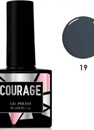 Гель-лак 10мл для ногтей no019 серый тм courage