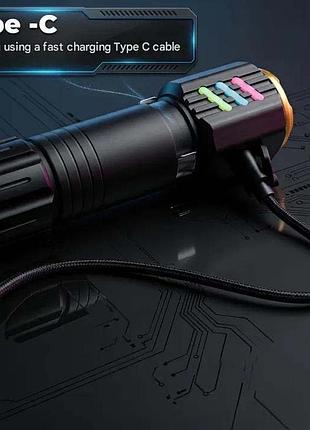 Ліхтар night vision fluorescence,, зп type-c, магніт, box 10