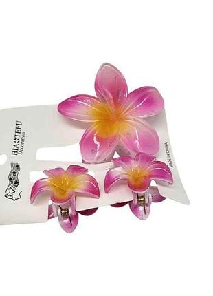 Заколка-краб 3 пластик (7,5см 2шт 4 см)3724-22 тм prc