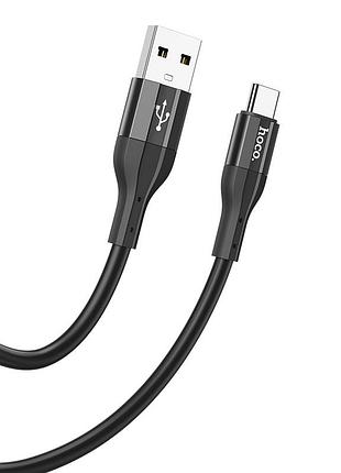 Кабель hoco creator silicone charging data cable for type-c black ( )
