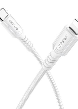 Кабель borofone certain pd charging data cable ip white ( )