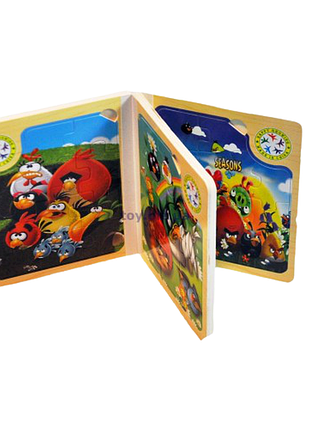 Дерев'яна книга-пазл angry birds 5302
