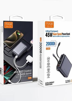 Умб power bank tugii wuw (with cable type-c+lightning)