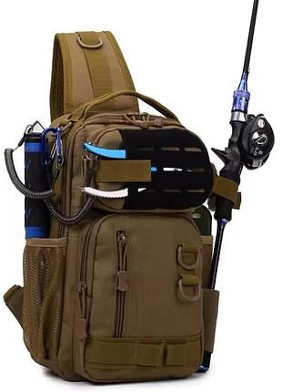 Сумка для хранения приманки, рыболовного снаряжени bag - коричневый и черный ( )