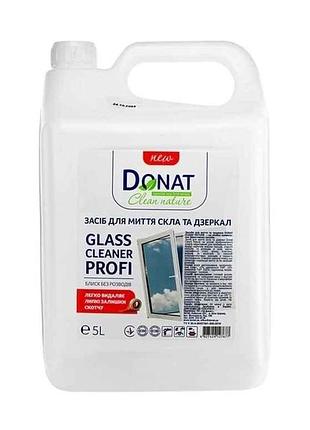 Засиб для мытья стекол и зеркал 5л канистра скла clean nature прозрачный тм donat