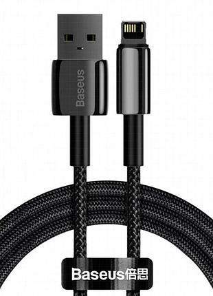 Дата кабель baseus tungsten gold usb to lightning cable 2.4a (2m) (calwj-a0) black