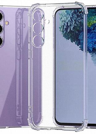 Tpu чехол getman ease logo усиленные углы full camera для samsung galaxy s25+ бесцветный (прозрачный)