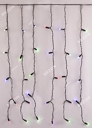 Штора-пальчик led,5м,8м мульти rgb