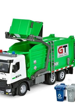 Машина сміттєвоз інерційна 32 см jd-288 р/к, акум, 1:24, світло, рухливі частини, гум.колеса, usb зар, в коробці 47-22-12,5см
