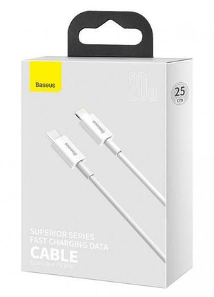 Кабель baseus superior series fast charging data cable type-c to ip pd. white ( ) 4