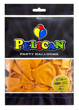 Латексні кульки "( ) пастель жовтогарячий, pelican 50шт