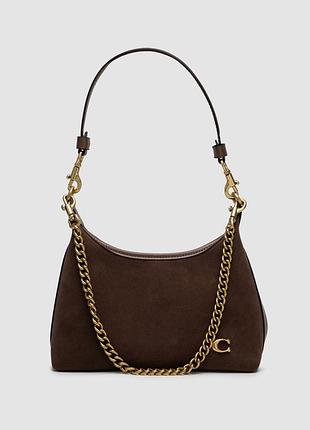 💎 coach juliet shoulder bag brown suede