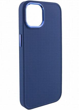Tpu чехол bonbon metal style для apple iphone 14 (6.1") синий / cosmos blue