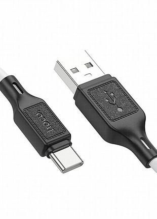 Дата кабель hoco x90 cool silicone usb to type-c (1m) white 3