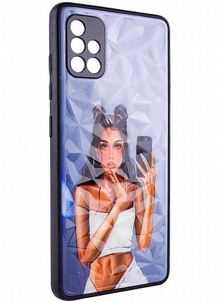Tpu+pc чехол prisma ladies для samsung galaxy a51 black in white