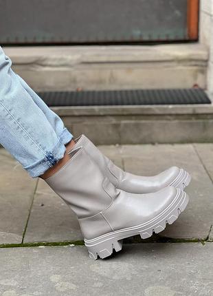 Черевики high leather grey