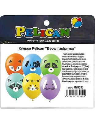 Кульки pelican "(30сm) "веселі звірятка" стор. 10шт