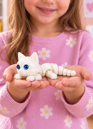 Игрушка 3d антистресс котик белый 3