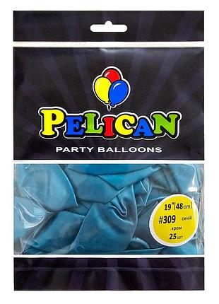 Латексні кульки "( ) хром синій, pelican 25шт