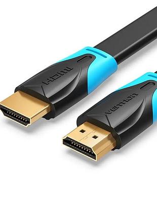 Кабель vention flat hdmi. cable плоский. black ( ) ( )