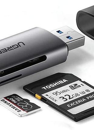 Кардрідер ugreen usb-c/usb-a card reader ( ) ( ) 2