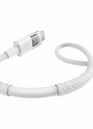 Дата кабель baseus display 2 usb to type-c 100w (1m) (p10382701) moon white 3