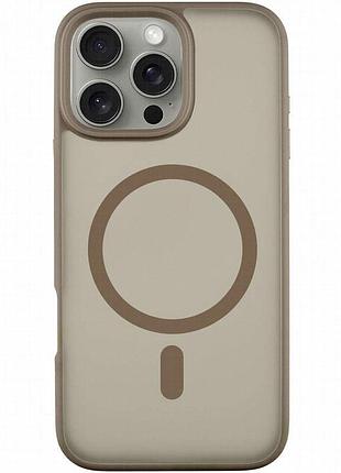Tpu+pc чехол blueo skin friendly frosted with magnetic fit для apple iphone 16 pro (6.3") золотой / gold