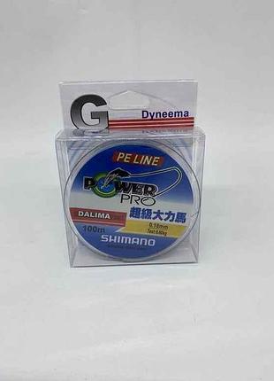 Шнур 0,18мм 9кг 100м сірий sm-y-26-018 тм shimano powerpro