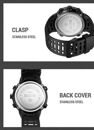 Годинники наручні skmei, black/white 3