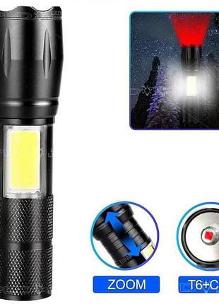 Фонарь ), li-ion аккумулятор, зу microusb, zoom, box