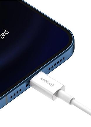 Кабель baseus superior series fast charging data cable usb to ip. white ( ) 7