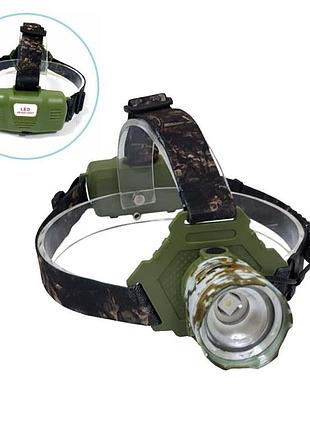 Фонарь налобный,, зу type-c, zoom, box