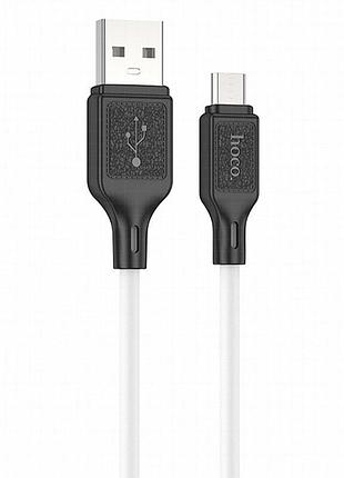 Дата кабель hoco x90 cool silicone usb to microusb (1m) white