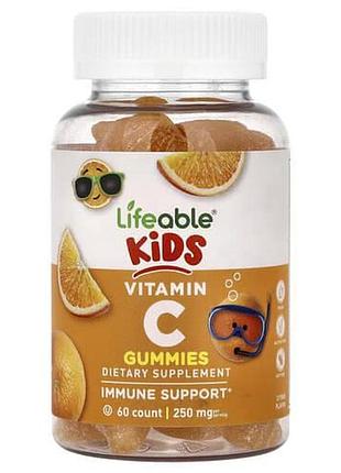 Lifeable kids vitamin c 250 mg 60 жевательных конфет